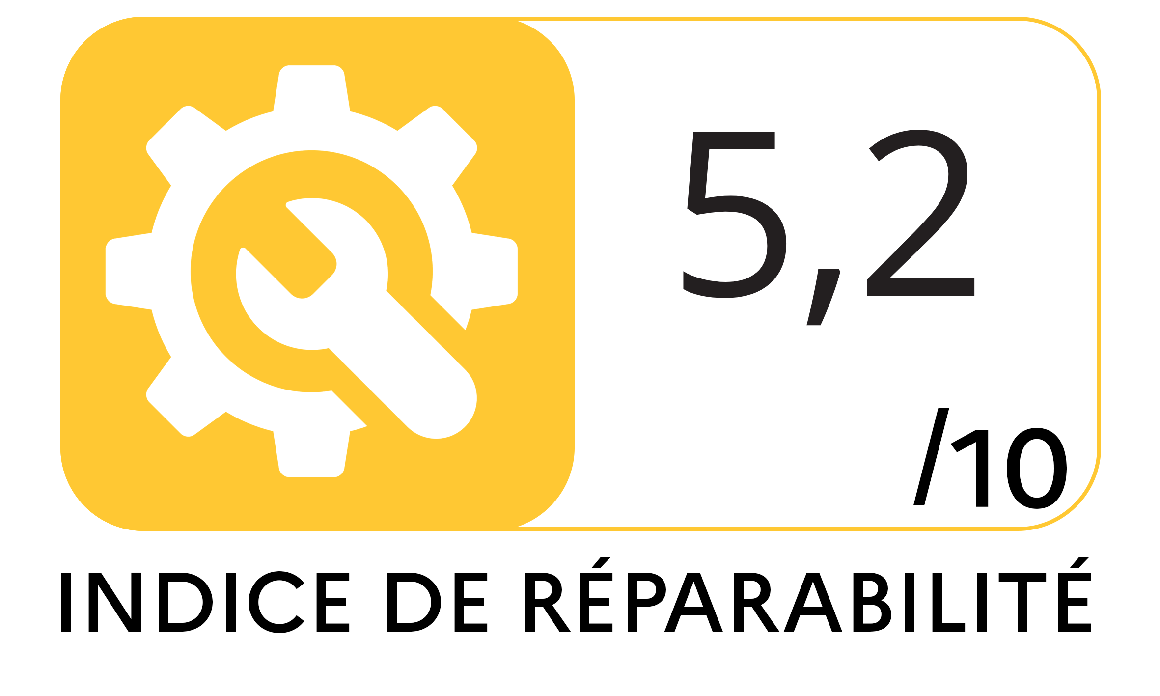 Logo de l'indice de réparabilité Logo de l'indice de réparabilité
