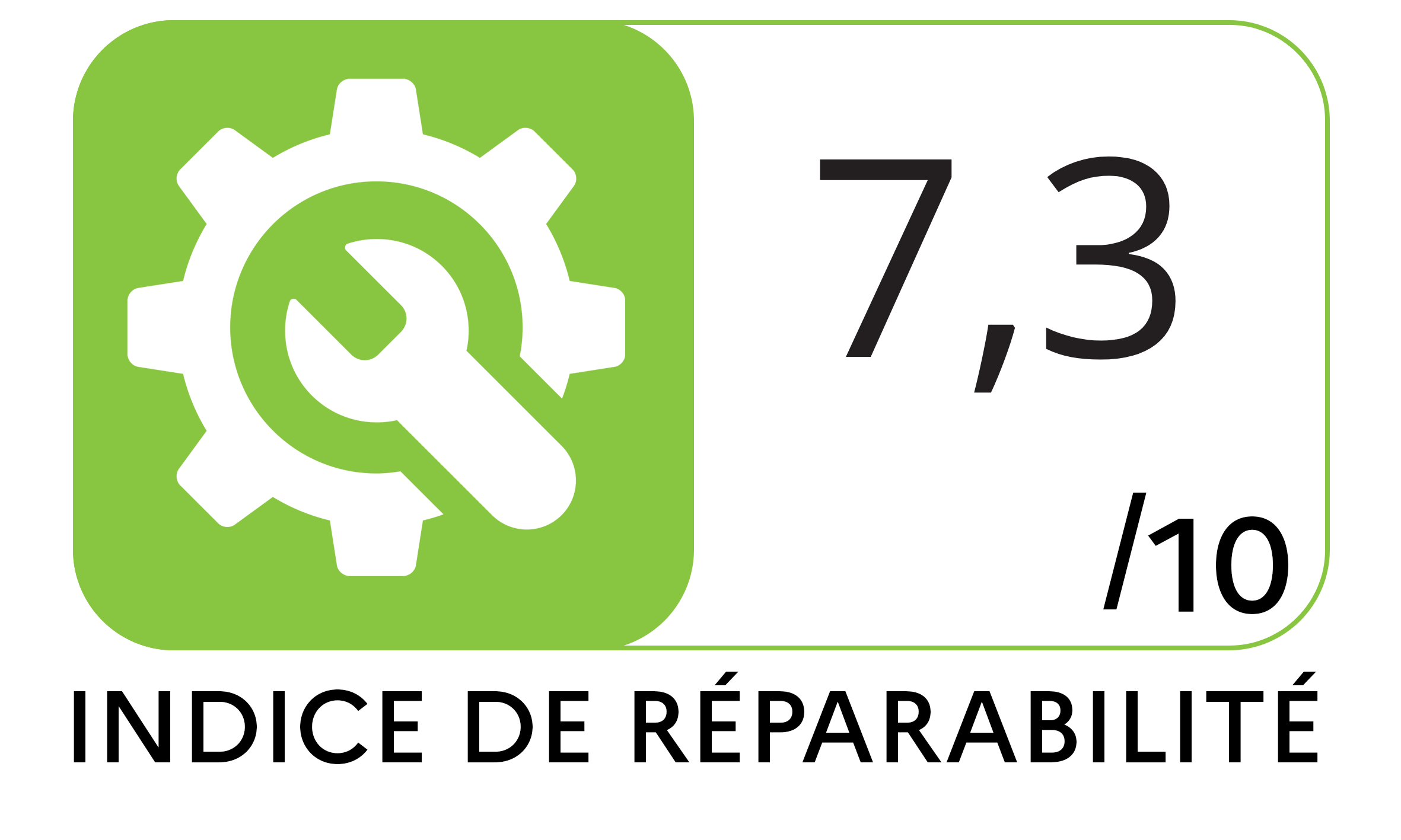 Logo de l'indice de réparabilité Logo de l'indice de réparabilité