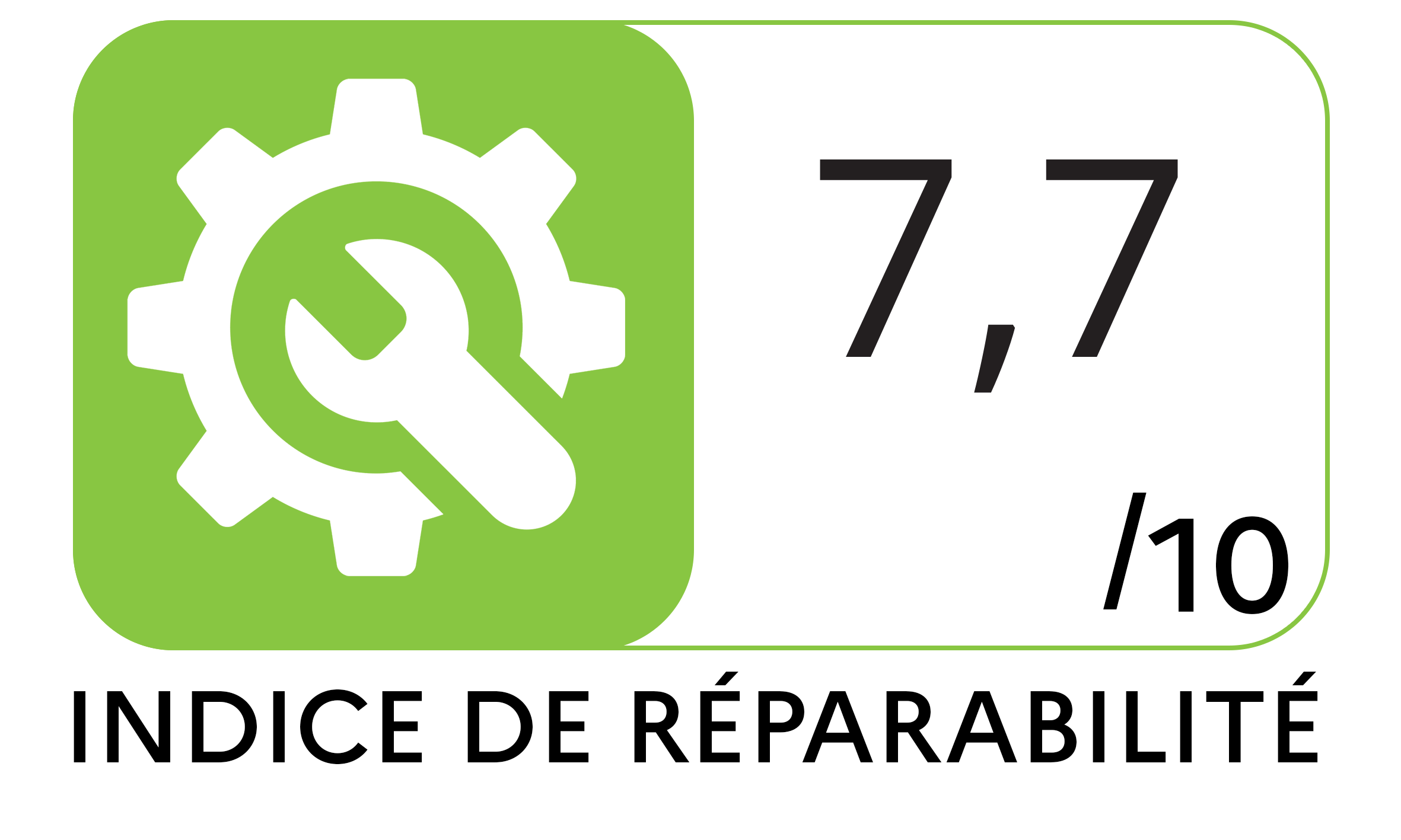 Logo de l'indice de réparabilité Logo de l'indice de réparabilité