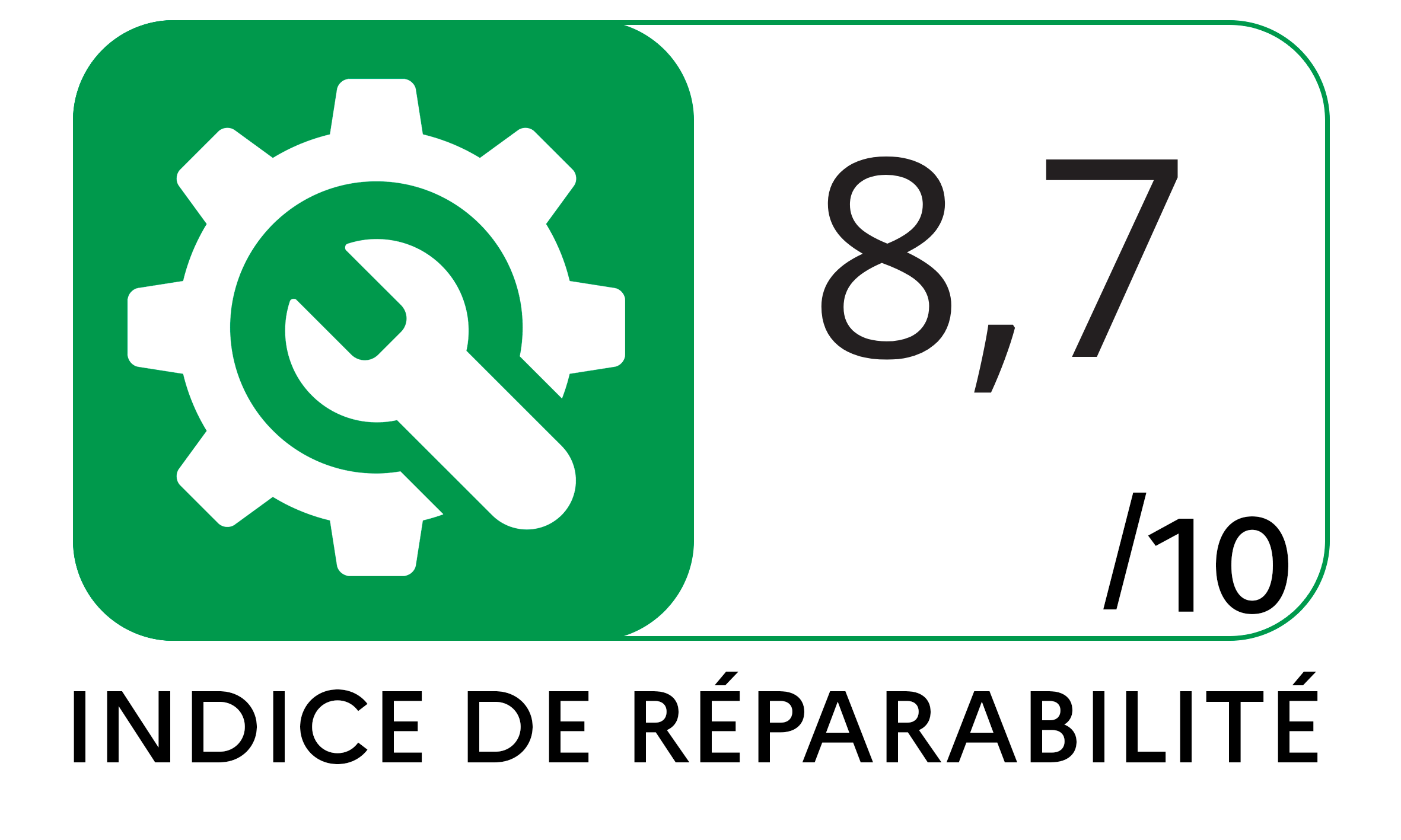 Logo de l'indice de réparabilité Logo de l'indice de réparabilité