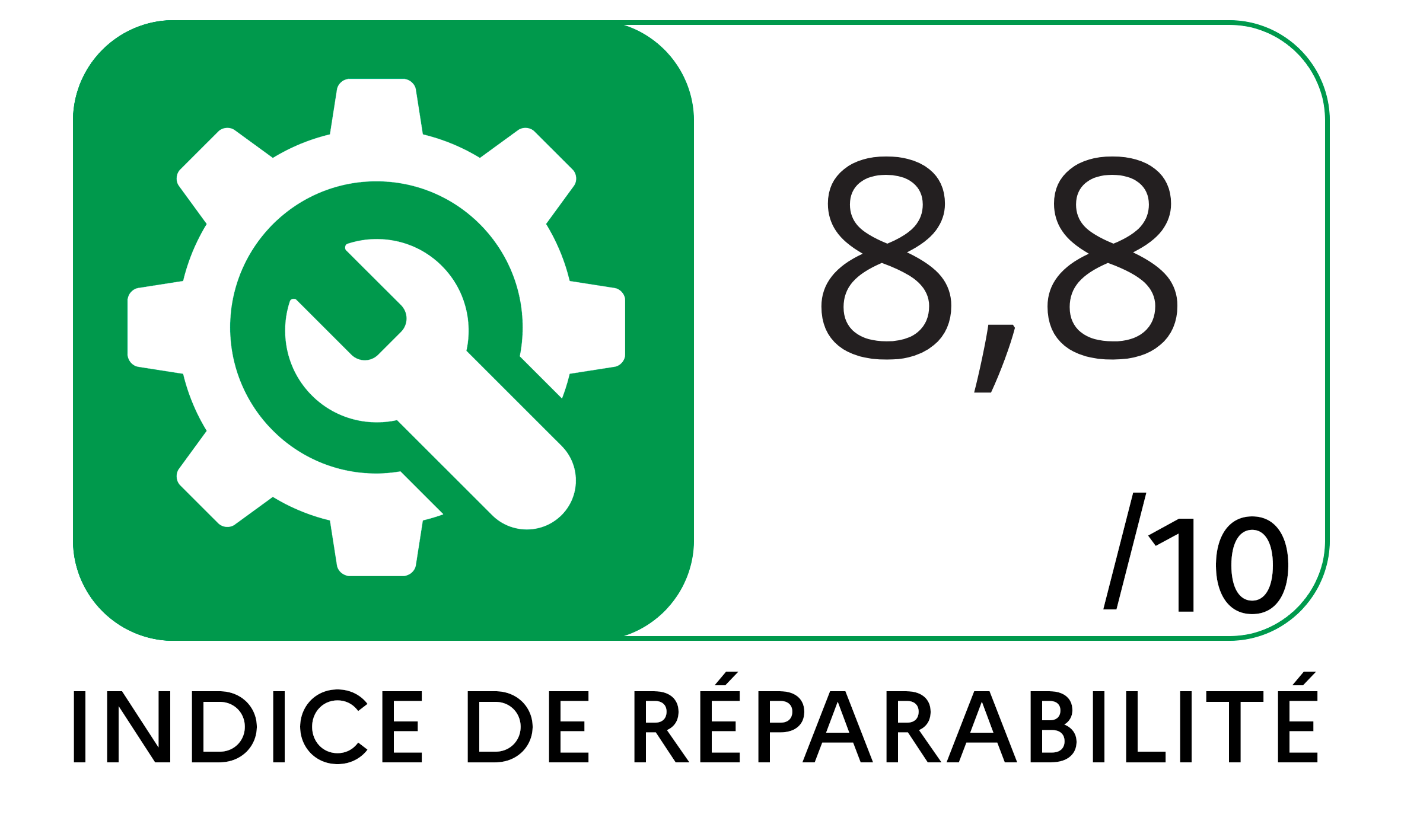Logo de l'indice de réparabilité Logo de l'indice de réparabilité