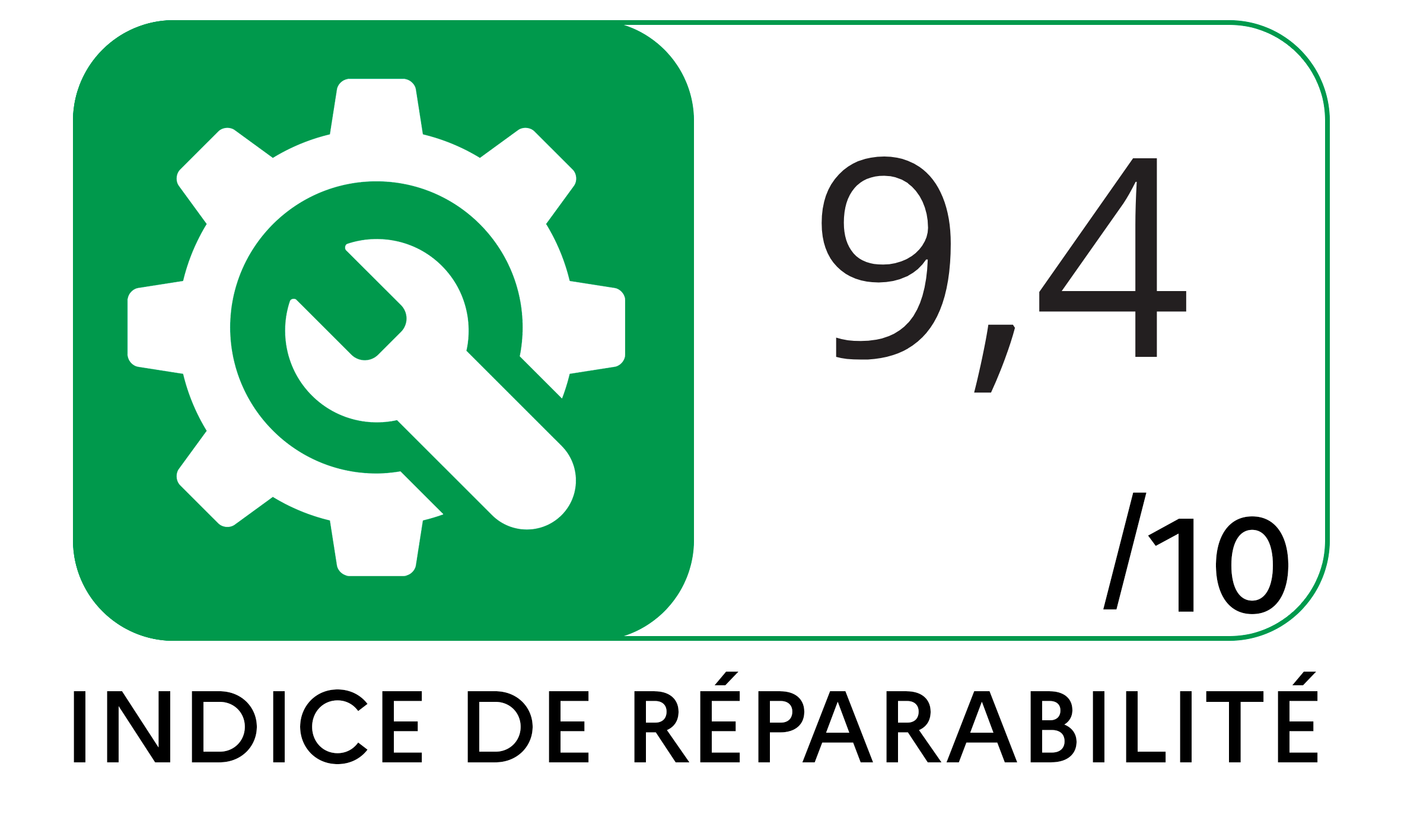 Logo de l'indice de réparabilité Logo de l'indice de réparabilité
