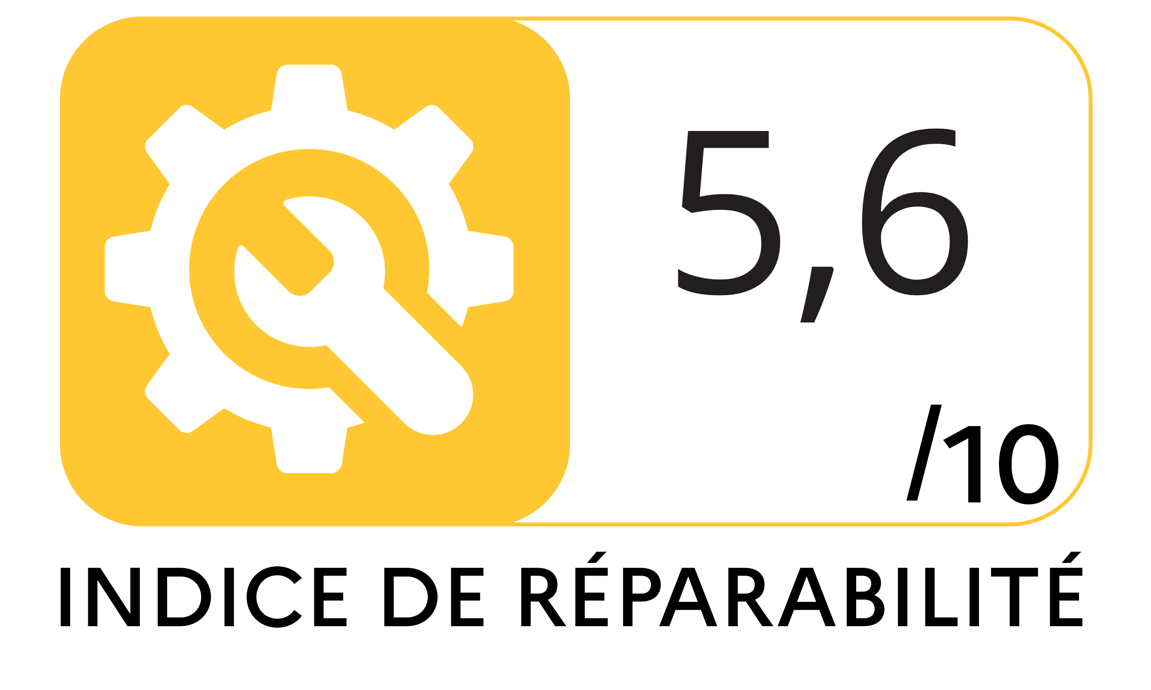 Logo de l'indice de réparabilité Logo de l'indice de réparabilité