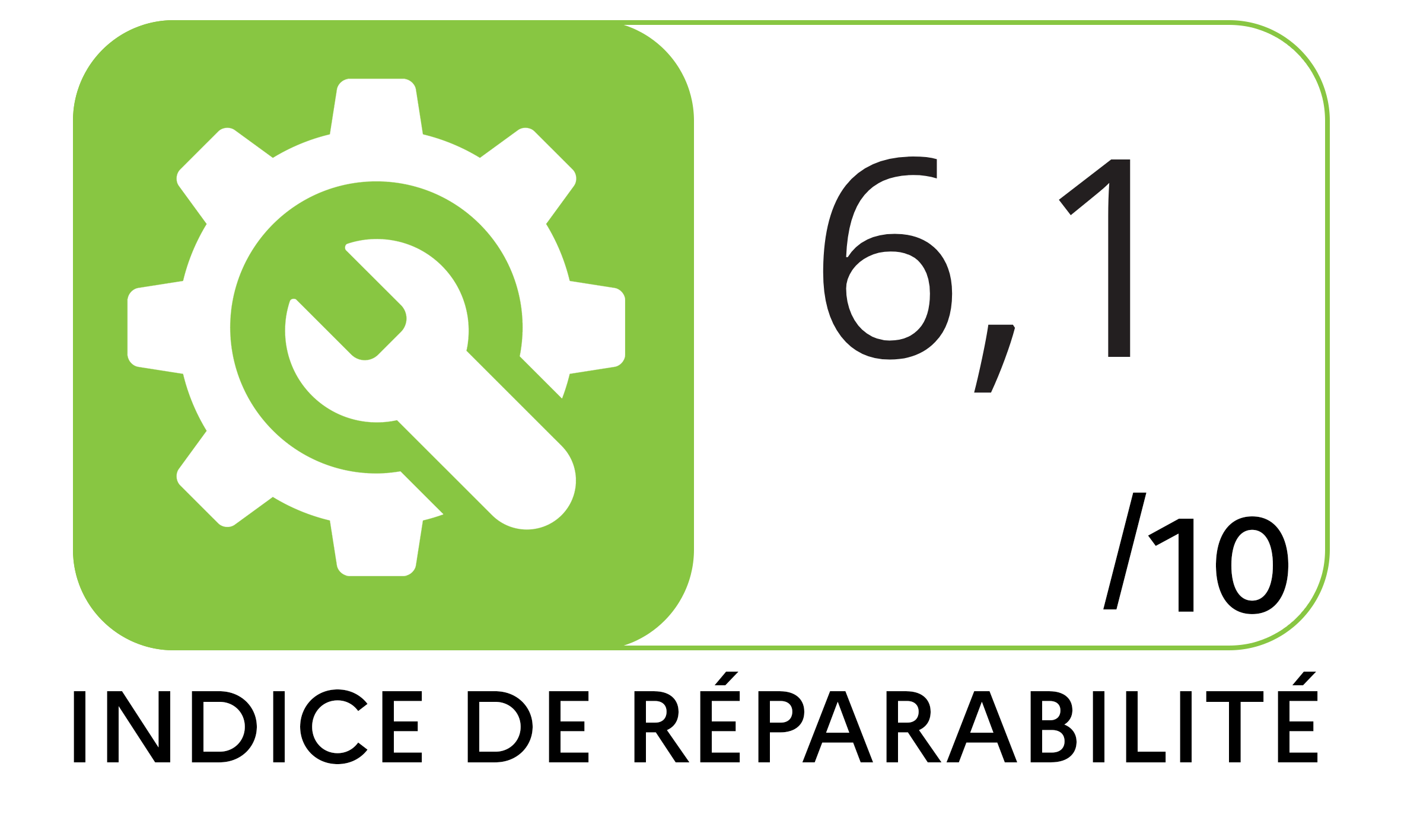 Logo de l'indice de réparabilité Logo de l'indice de réparabilité